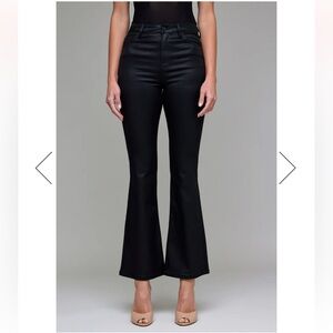 HIDDEN JEANS Coated High Waist Flare Jeans size 30 black